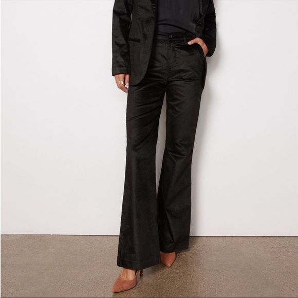 Level 99 Percy Black Velvet Pants - Picture 1 of 4